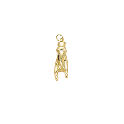 Gold Rock On Charm