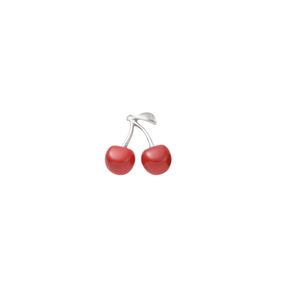 Silver Cherry Bomb Charm