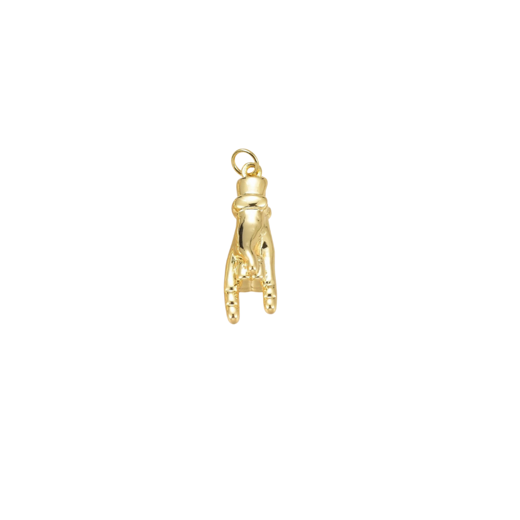 Gold Rock On Charm