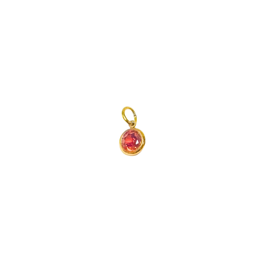 Gold Birthstone Charm | Waterproof Stainless Steel Charms