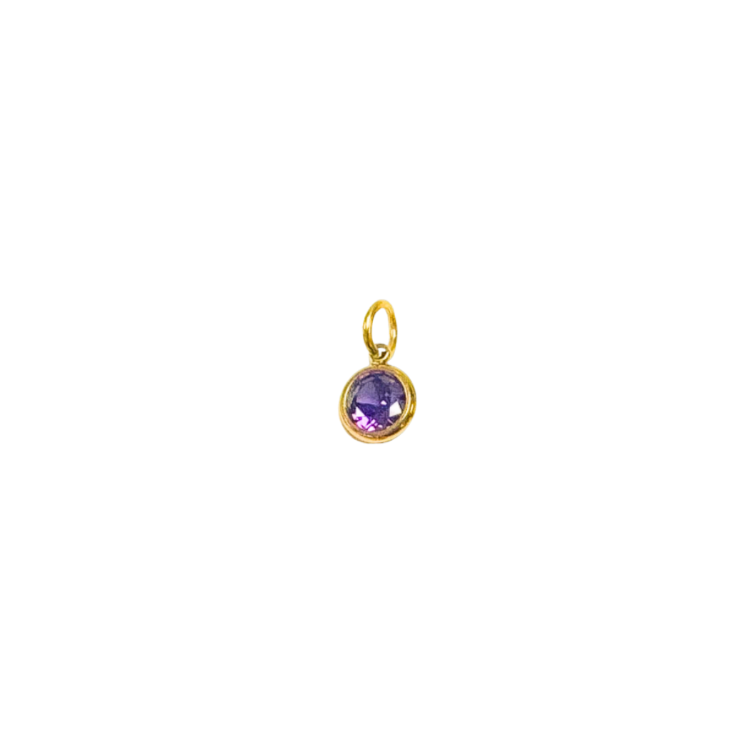 Gold Birthstone Charm | Waterproof Stainless Steel Charms