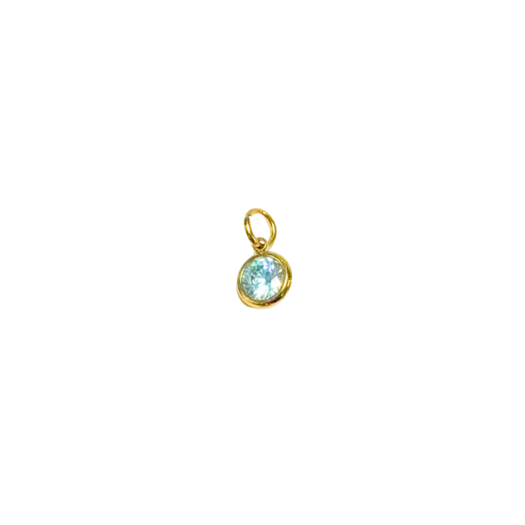 Gold Birthstone Charm | Waterproof Stainless Steel Charms