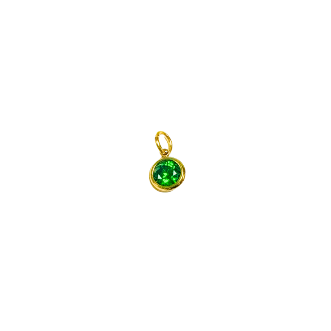 Gold Birthstone Charm | Waterproof Stainless Steel Charms