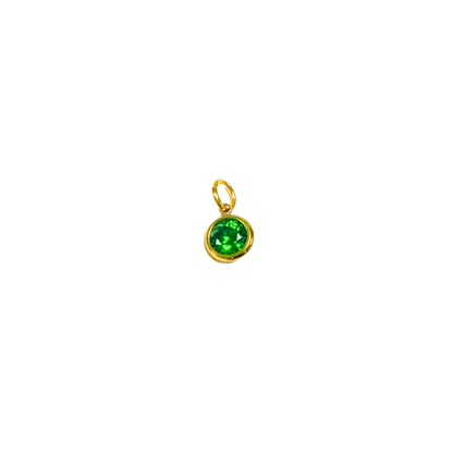 Gold Birthstone Charm | Waterproof Stainless Steel Charms