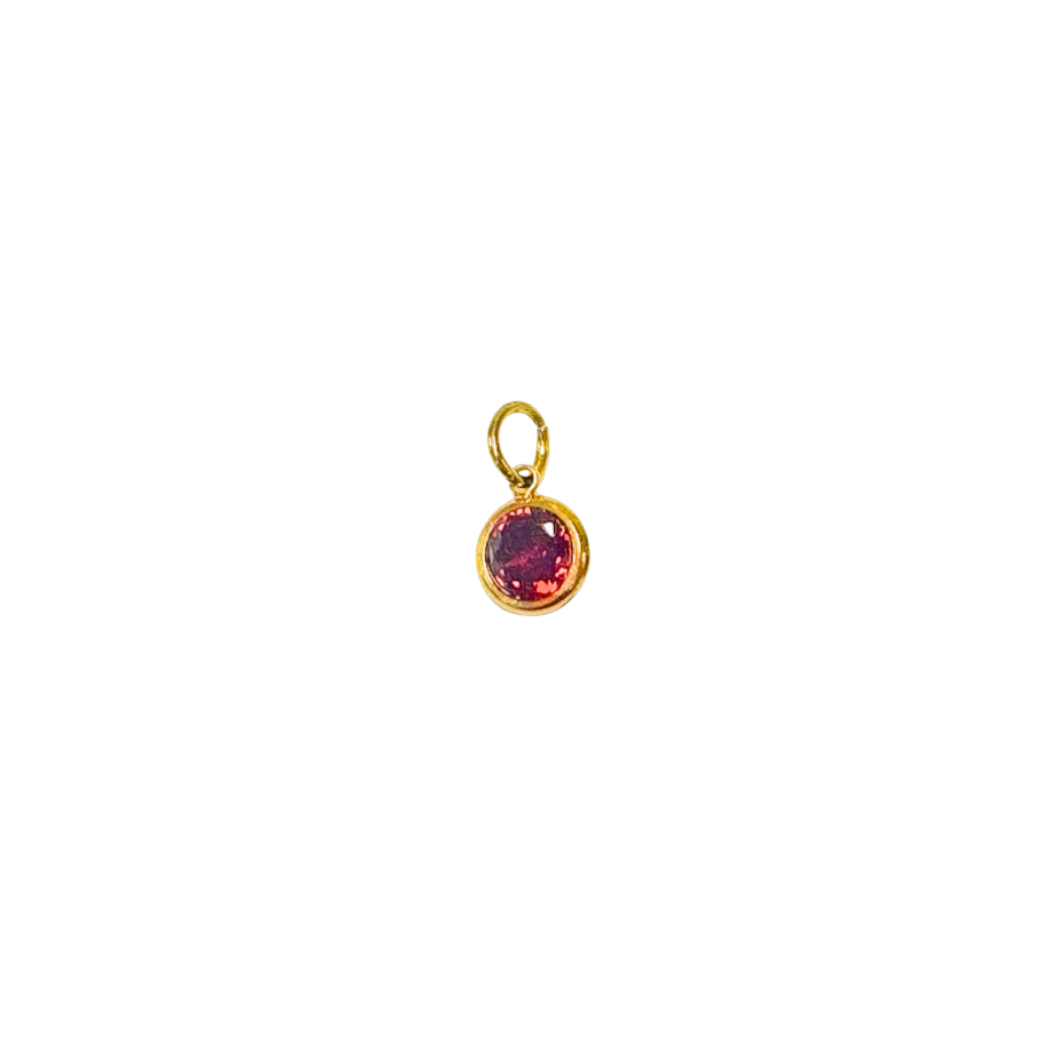 Gold Birthstone Charm | Waterproof Stainless Steel Charms