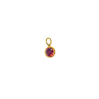 Gold Birthstone Charm | Waterproof Stainless Steel Charms
