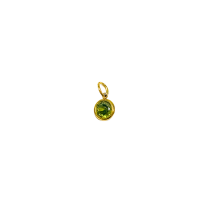 Gold Birthstone Charm | Waterproof Stainless Steel Charms