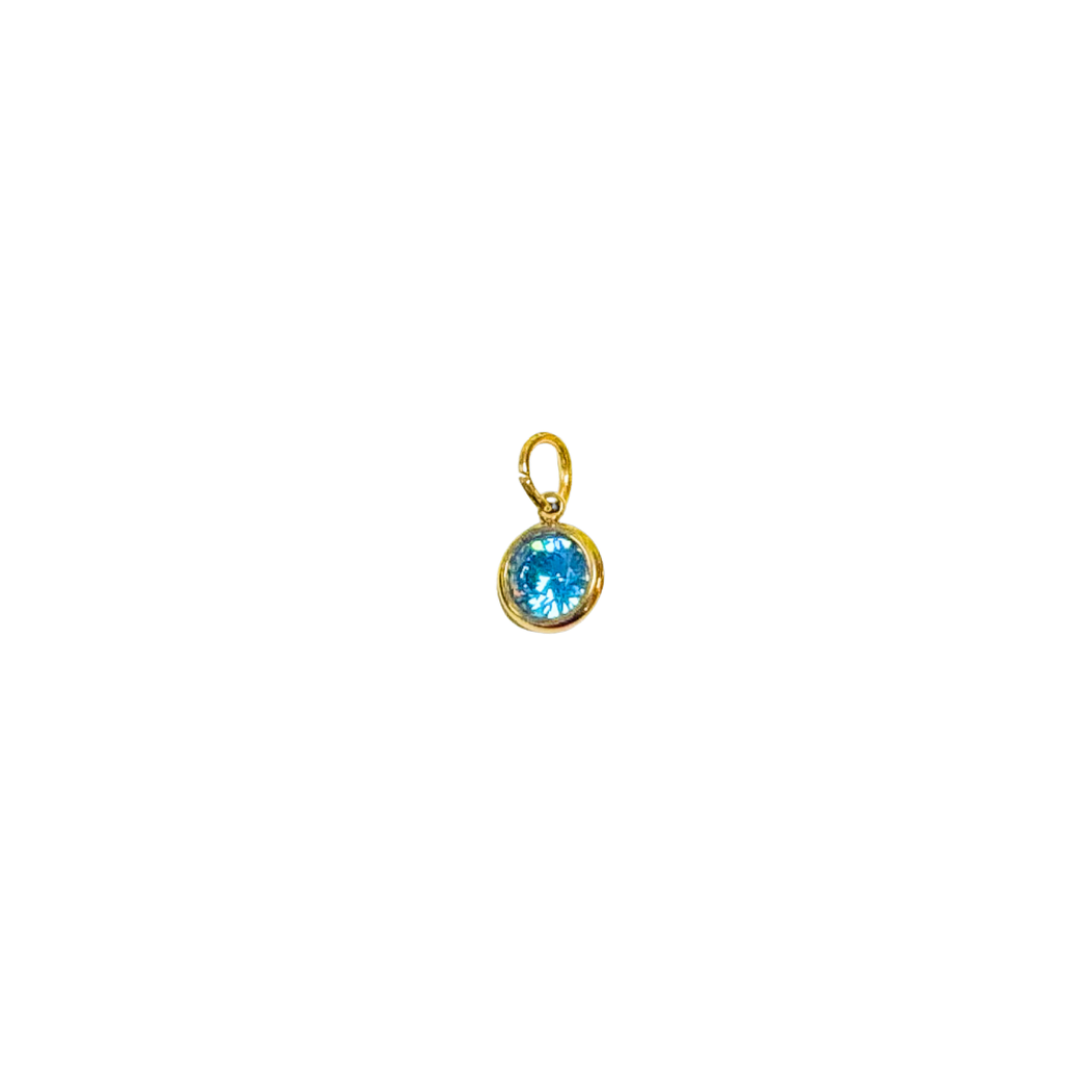 Gold Birthstone Charm | Waterproof Stainless Steel Charms