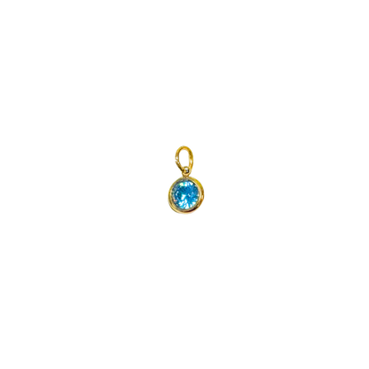 Gold Birthstone Charm | Waterproof Stainless Steel Charms
