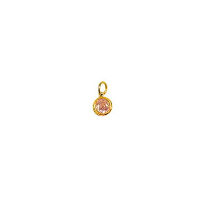 Gold Birthstone Charm | Waterproof Stainless Steel Charms