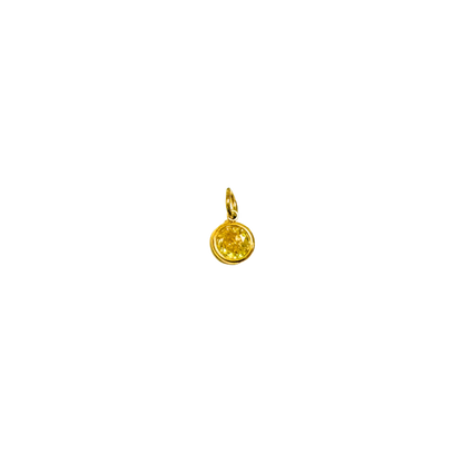 Gold Birthstone Charm | Waterproof Stainless Steel Charms