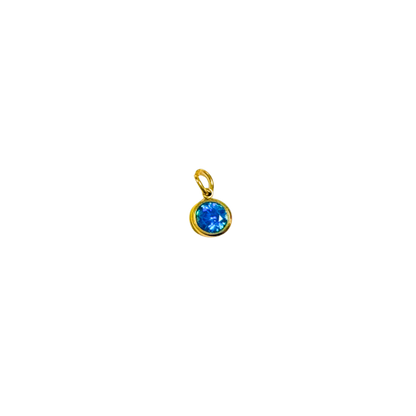 Gold Birthstone Charm | Waterproof Stainless Steel Charms