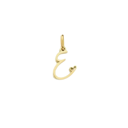 Gold Cursive Initial Letter | Waterproof Stainless Steel Charm