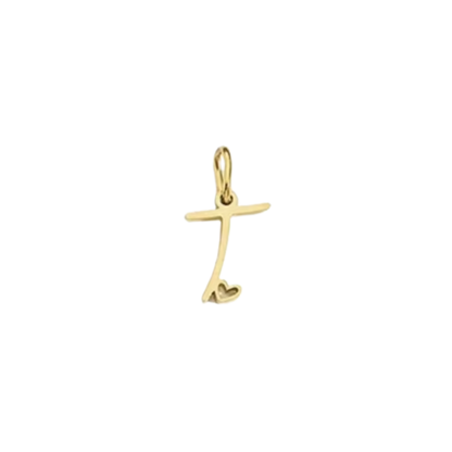 Gold Cursive Initial Letter | Waterproof Stainless Steel Charm