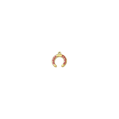 Gold Colorful Horseshoe Charm