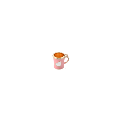 Gold Heart Coffee Cup Charm - Assorted