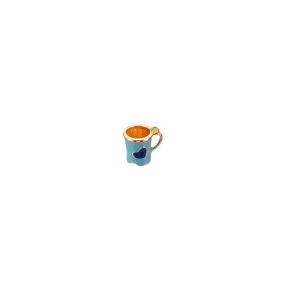 Gold Heart Coffee Cup Charm - Assorted