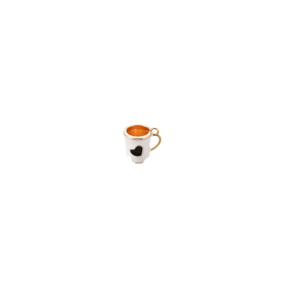 Gold Heart Coffee Cup Charm - Assorted