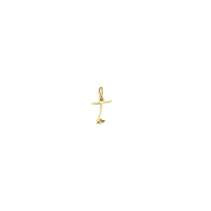 Gold Cursive Initial Letter | Waterproof Stainless Steel Charm