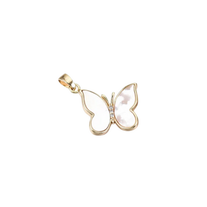 Gold Pearlized Butterfly Charm