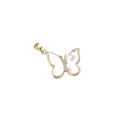 Gold Pearlized Butterfly Charm