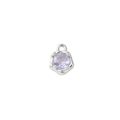 Transparent view of the Silver Lavender Glow Charm