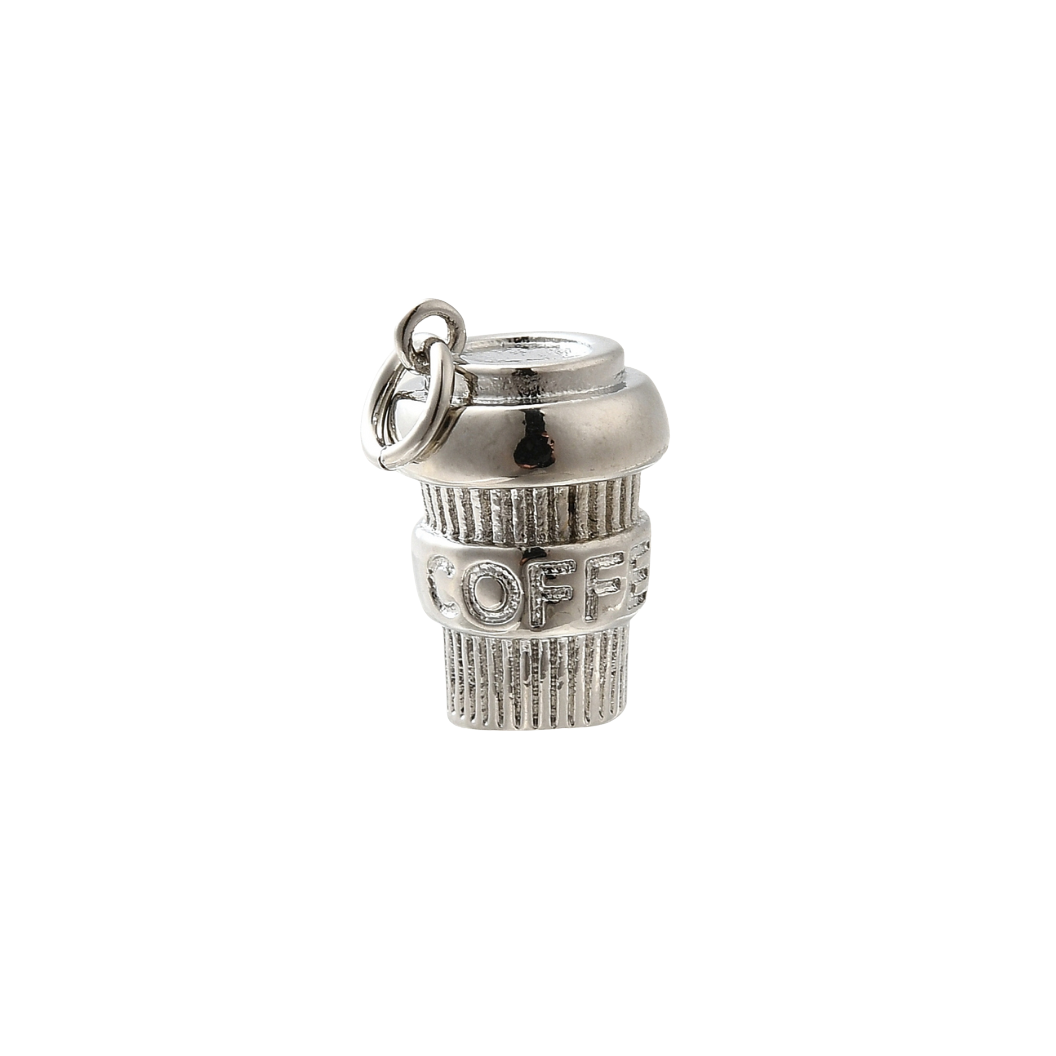 Transparent view of the Silver Coffee To Go Charm