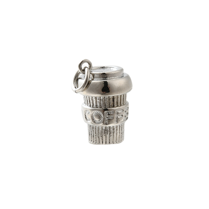 Transparent view of the Silver Coffee To Go Charm