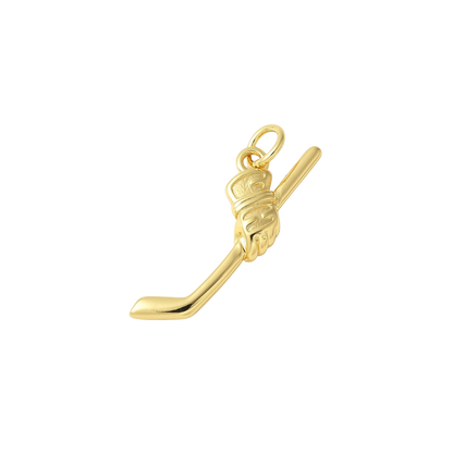Transparent view of the Gold Glove & Hockey Stick Charm