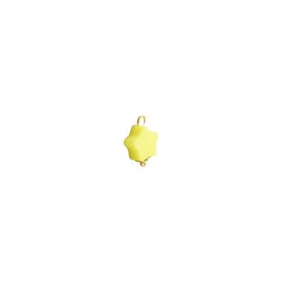 Transparent view of the Gold Handmade Polymer Clay Star Charms | Assorted | Yellow