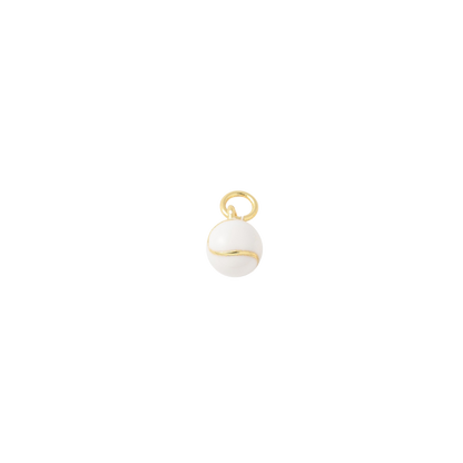 Transparent view of the Gold Curve Ball Charm
