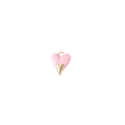 Transparent view of the Gold Dipped Heart Charm | Assorted | Pink