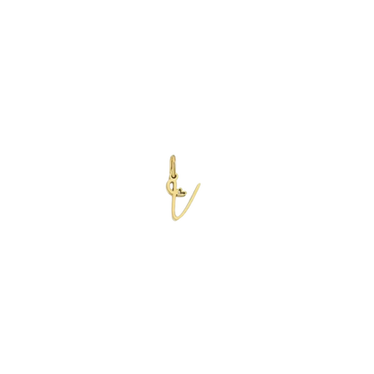 Gold Cursive Initial Letter | Waterproof Stainless Steel Charm
