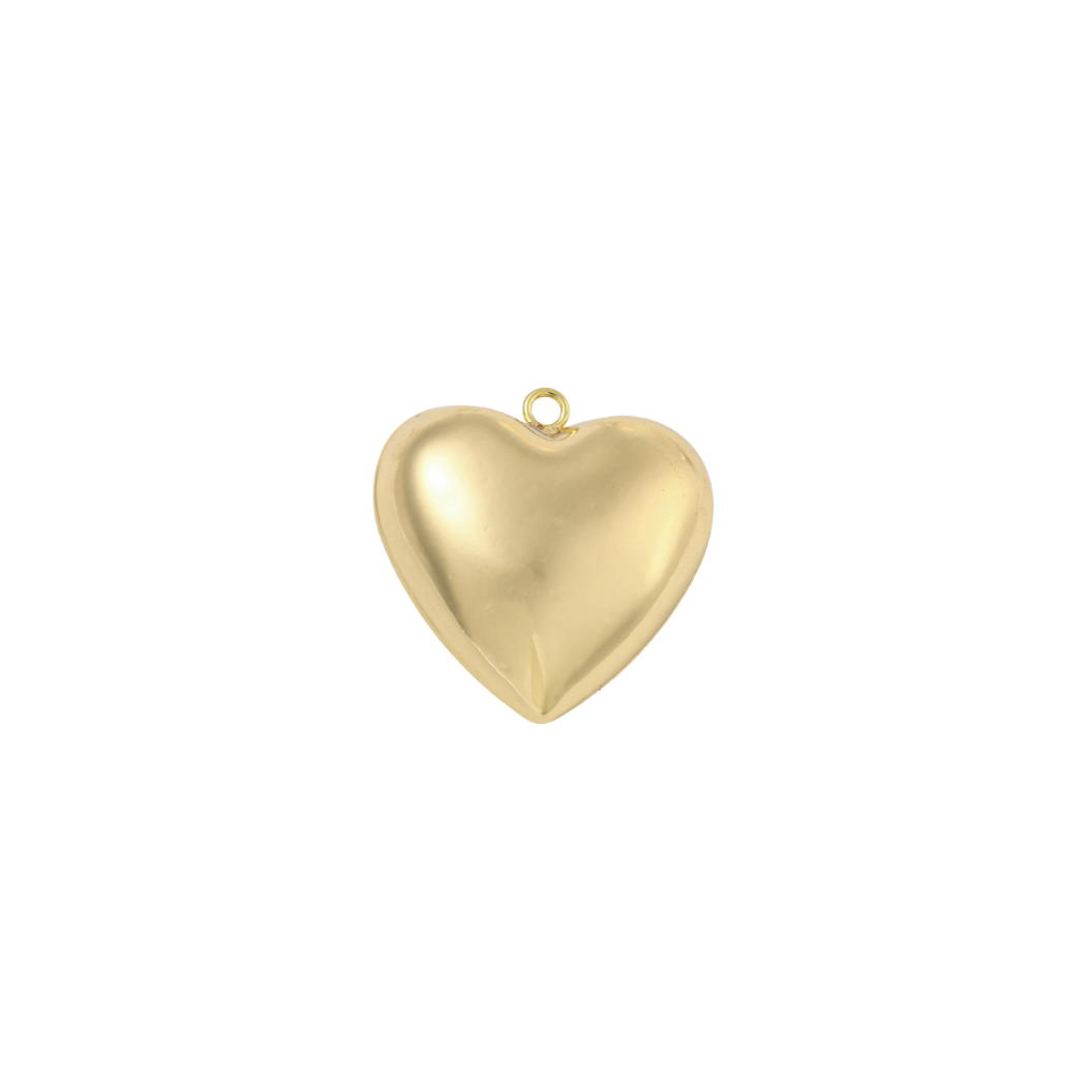 Transparent view of the Gold Embrace Heart Charm
