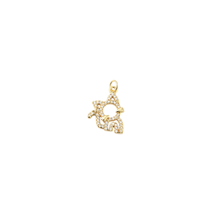 Transparent view of the Gold Dazzle Meow Charm