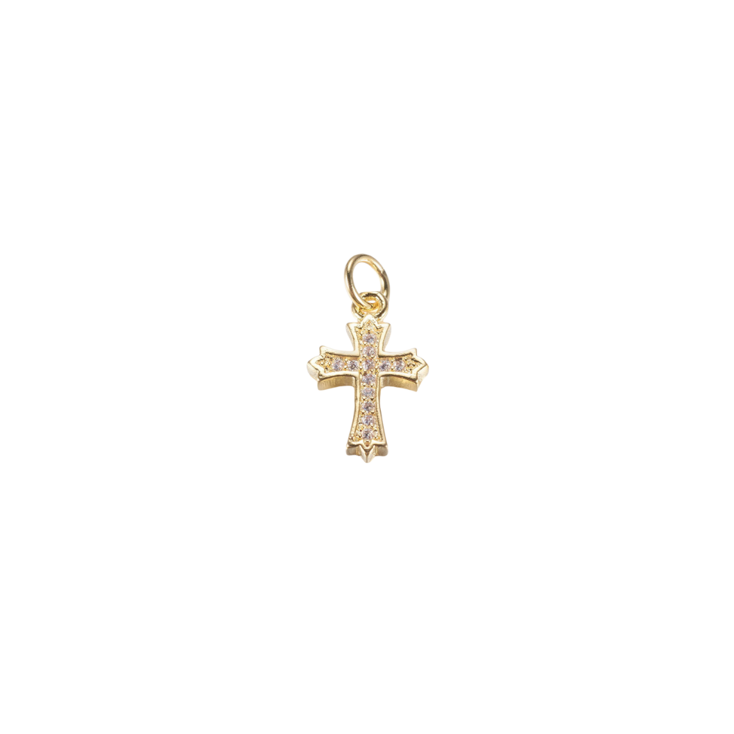 Transparent view of the Gold Divine Radiance Cross Charm