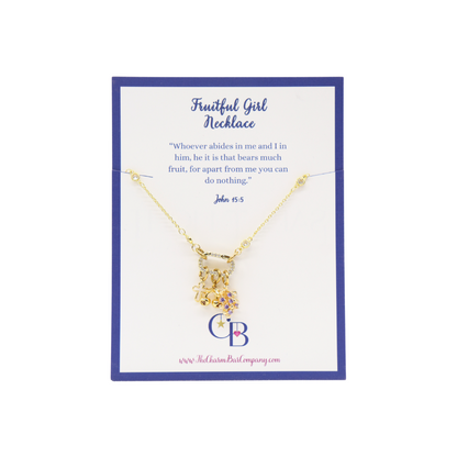 Front view of the Fruitful Girl Necklace