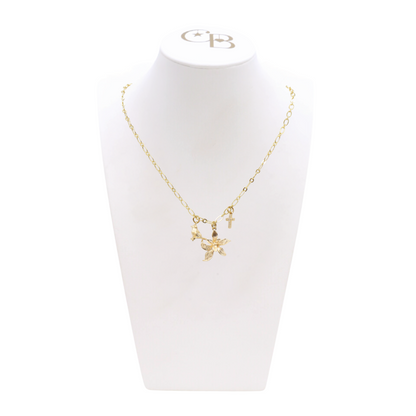 Front view of the Lily & Sparrow Necklace on CB Bust