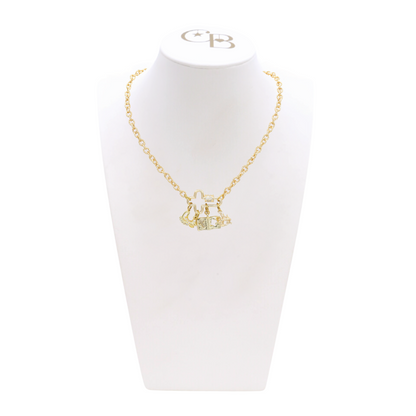 Front view of the Illuminate Necklace on CB Bust