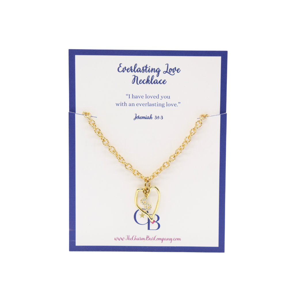 Everlasting Love Necklace on necklace card.