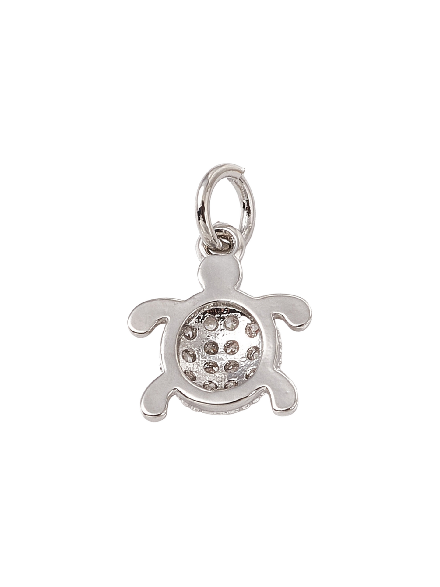 Back of the Silver Crystal Sea Turtle Charm