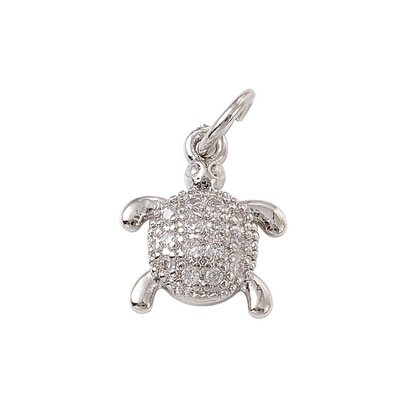 Front of the Silver Crystal Sea Turtle Charm