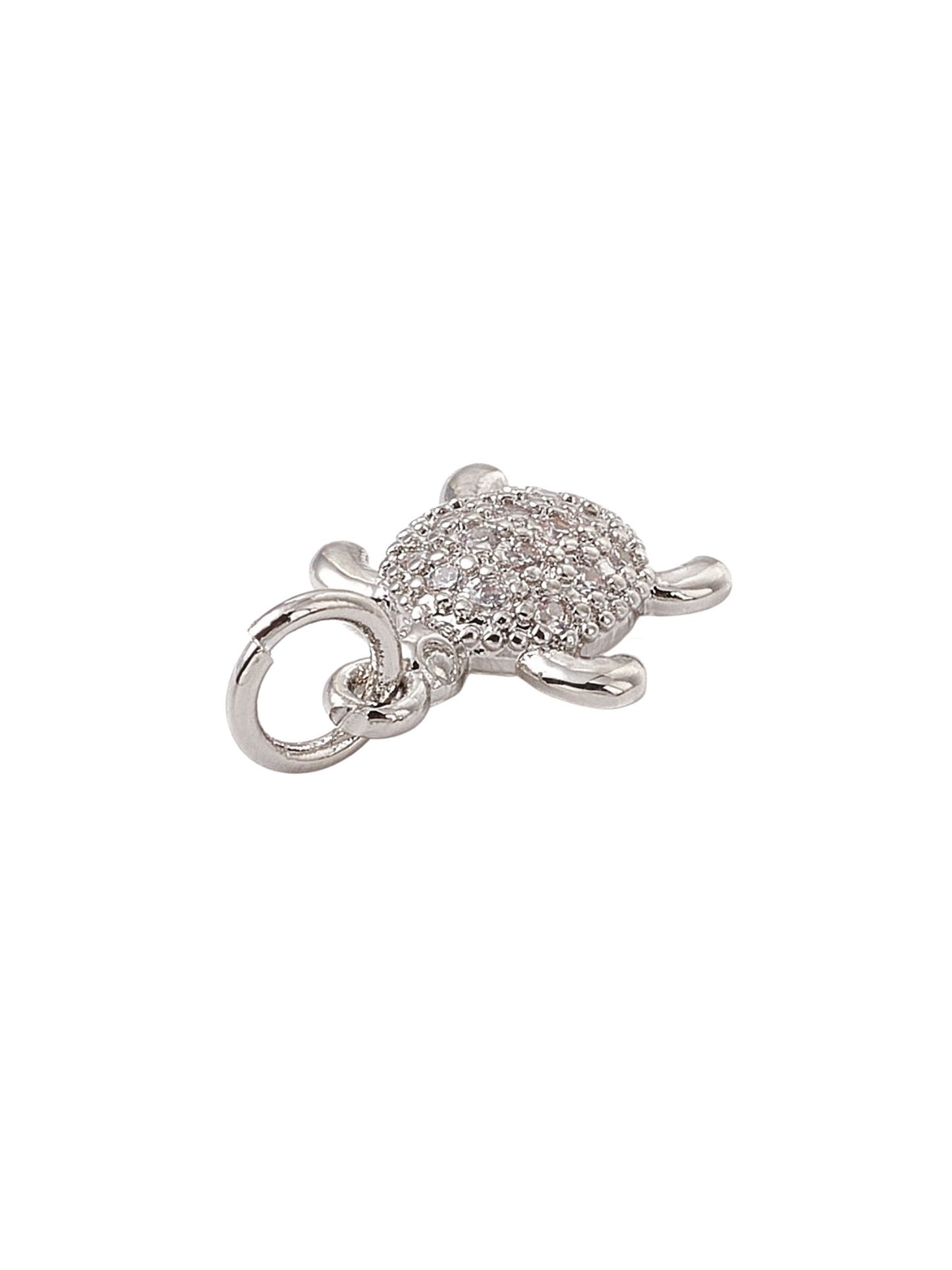 Side of the Silver Crystal Sea Turtle Charm