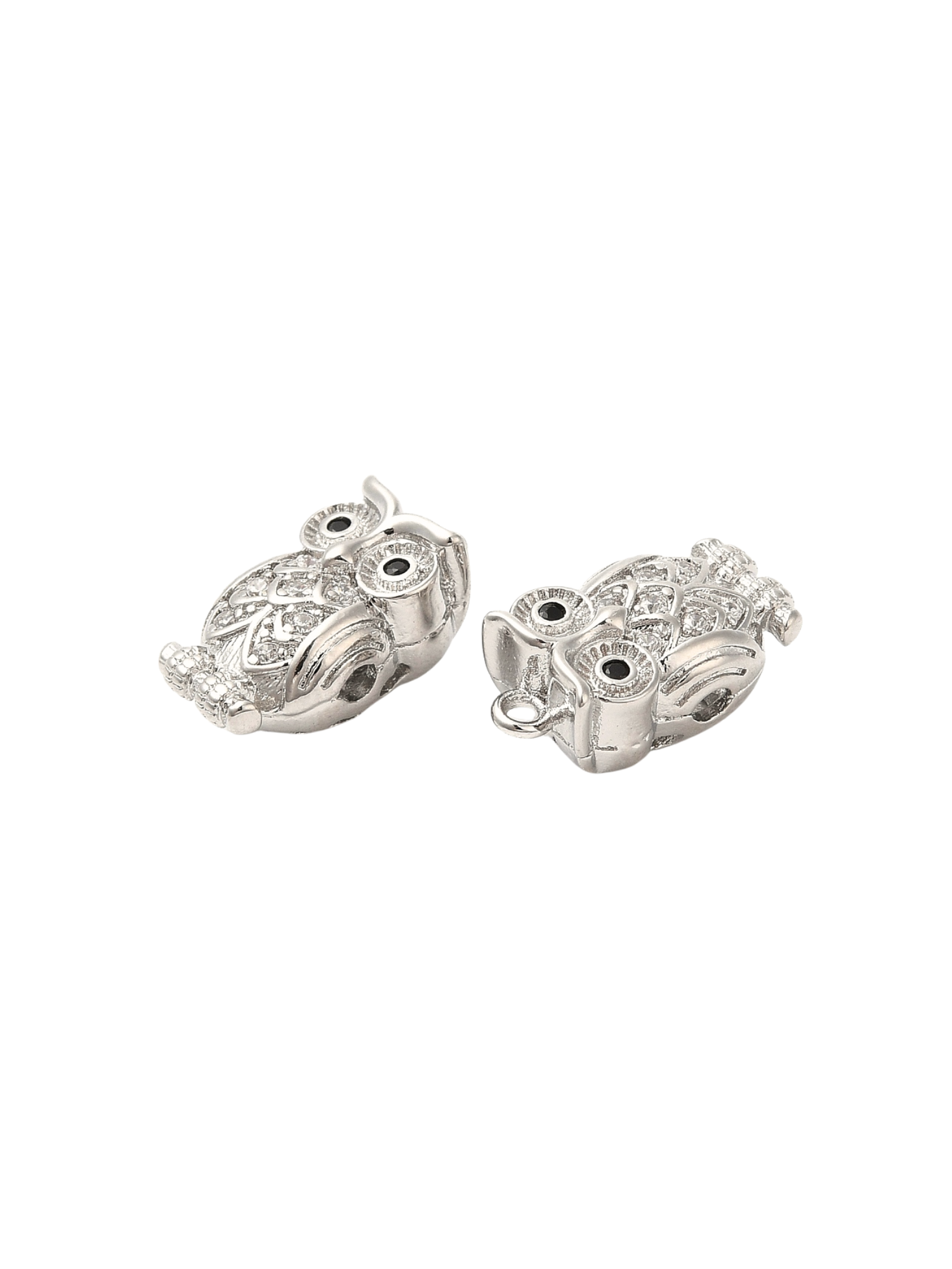 Side of two Silver Owl Always Love You Charms