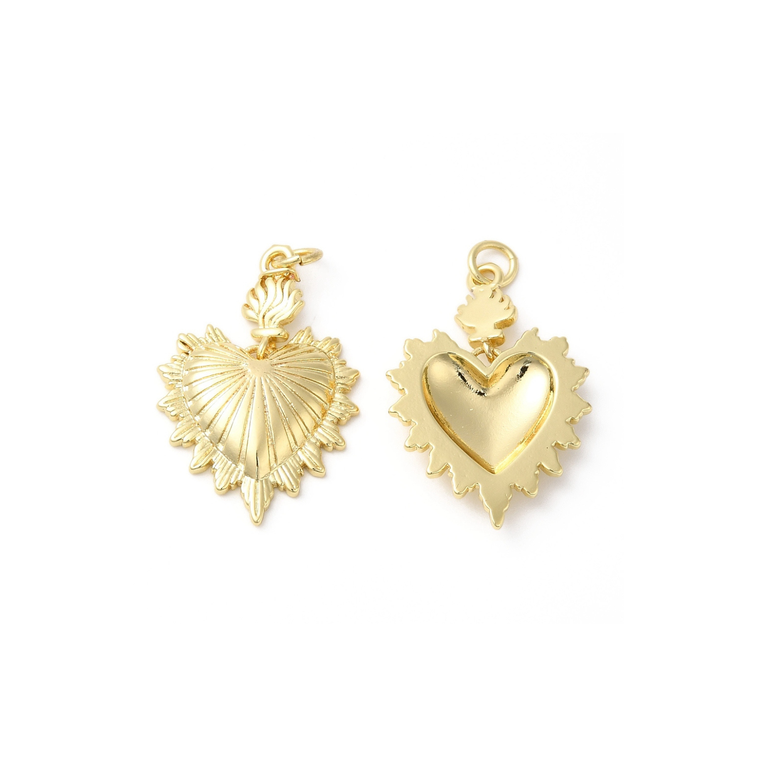 Gold Burning Love Heart Charm – The Charm Bar Company Retail