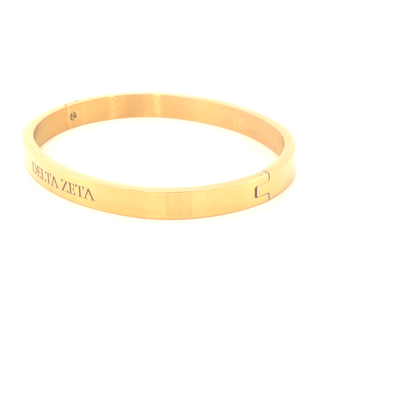 Delta Zeta Gold Bangle Bracelet | Waterproof, Hypoallergenic & Tarnish Resistant