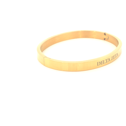 Delta Zeta Gold Bangle Bracelet | Waterproof, Hypoallergenic & Tarnish Resistant