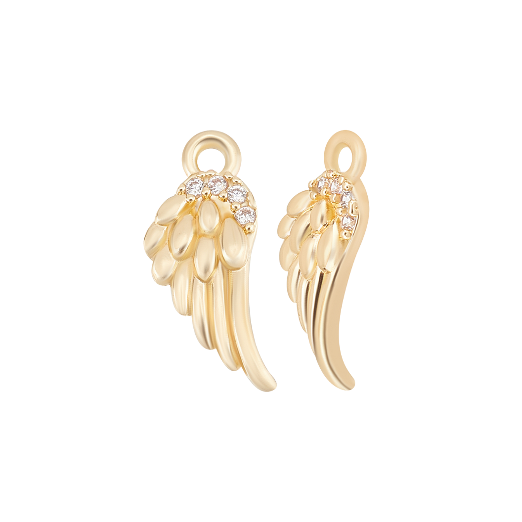 Gold Angel Wing Charm