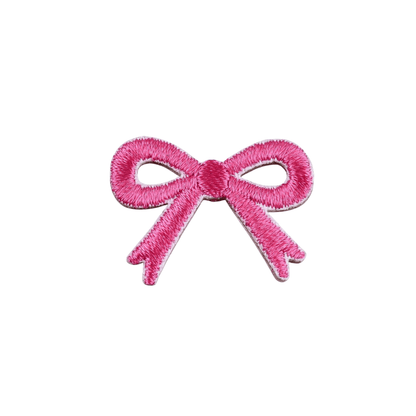 Front view of the Self-Adhesive Bowknot Patch, Hot Pink