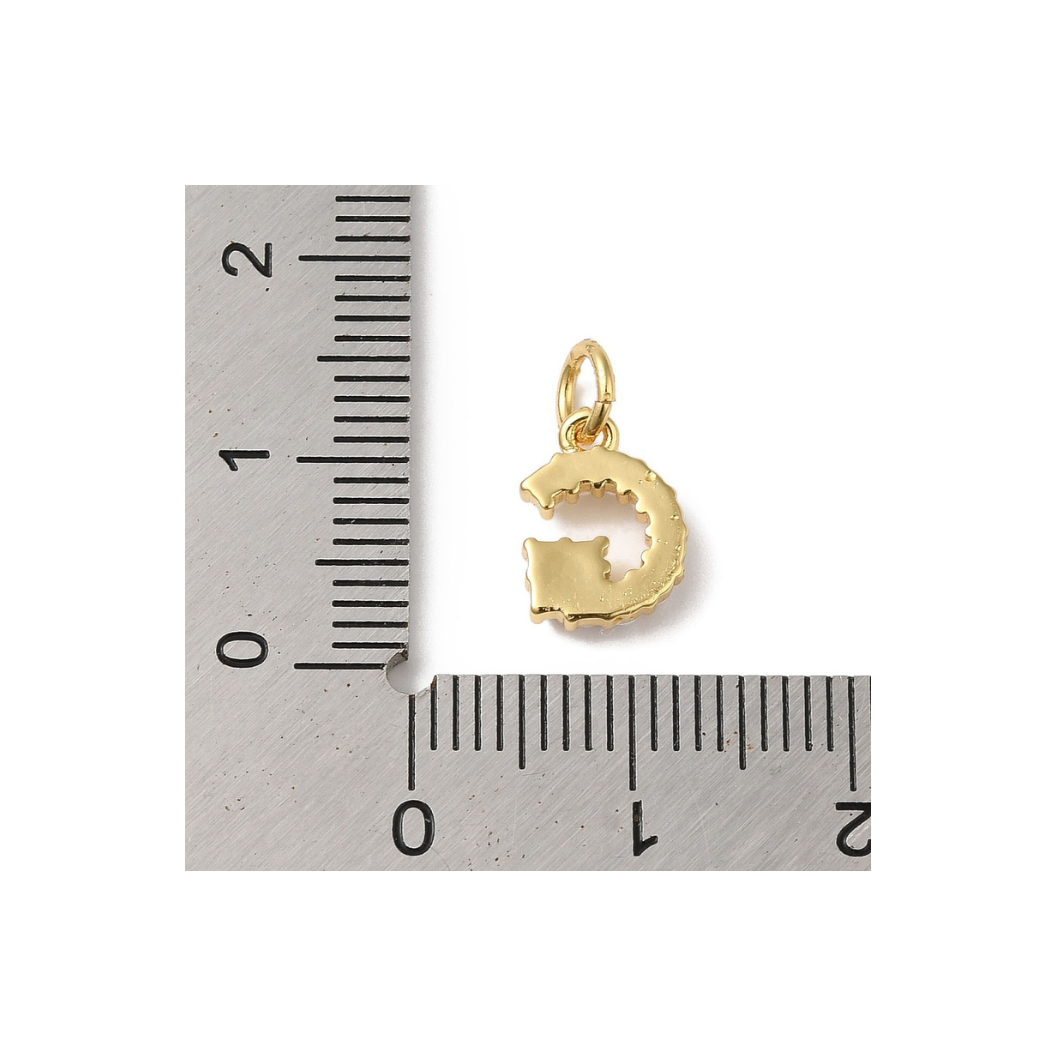 Gold Pearl Initial Charm - "G"